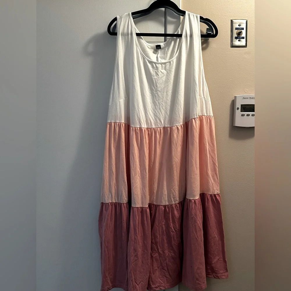 Color block tank dress